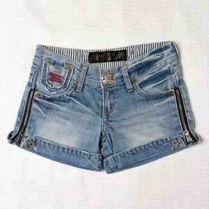 Red Pepper low rise denim shorts from japan